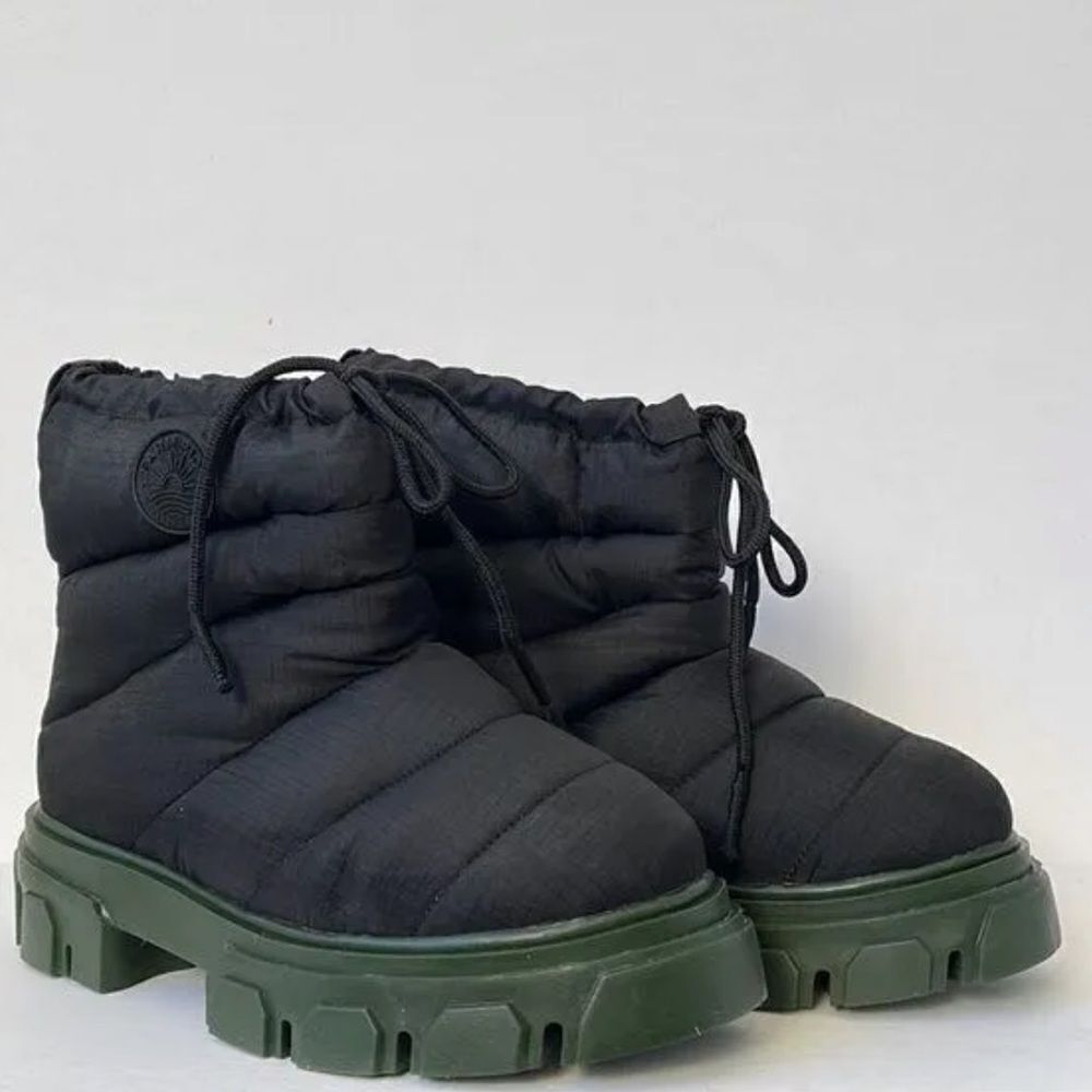 FARM Rio Lug Sole Bootie in Black size US 7M